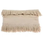Cream Woven Tassel Pillow