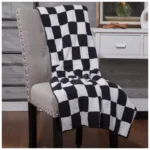 Checkerboard Curl Throw Blanket